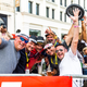 These fans from Scotland were awesome. Was near them for a bit of the parade too.